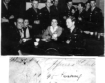 Appreciative American officers keep two ladies company (including Dorothy Yuen at center) at Hostel #10 Officer's Club, Kunming, 1945.