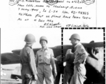 T/Sgt. Harold. D. Robertson (inset in image), ASN 17052777, disappeared during an L-5 flight on 7 May 1944. (Also in the image is Rex Davis, and Floyd Whitney; image taken at Desert Army Air Base, California, summer 1943. Image provided by 5th Liaison Squadron Flight Line Chief R. J. Koppel.)