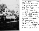 Pleasant day for GIs at the golf course and race tracks, in India, during WWII. Lulu Ames, John Armich, ? Thompson, Milo Borich, and ? Baese.  Photo from Milo Borich.