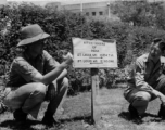 GIs M. Wikey and R. D. Lichty in front of Queensway Barracks in November, 1942.