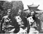 Ehle (left) and two other GIs in China during WWII.