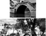 A arched stone bridge in Yunnan, China, during WWII.