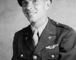 U.S. Army Air Forces (Air Corps) 2nd Lieutenant Harold R. Frederick in a photo he dedicated to Eugene Wozniak, "To Wazzy--The Hurrell of the 491st."