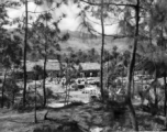 A lumber mill with carpenters furiously building items for use at the American base, at Yangkai, in Yunnan province, China.  From the collection of Eugene T. Wozniak.