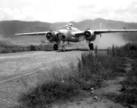 A B-25 of the Ringer Squadron taxing in China.