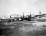 A B-29 bomber in China during WWII.