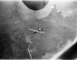 A B-24 in the air in the CBI.  From the collection of Robert H. Zolbe.
