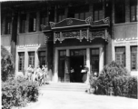 American GIs loiter outside an official looking building in China during WWII.