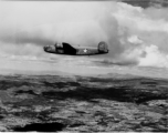 B-24 China Beauty (中国美人), tail #240367, in flight in the CBI.