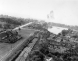 Bombing on Phu Lang Thuong railway bridge over the Thuong River at Bắc Giang City in French Indochina (Vietnam), during WWII. In northern Vietnam, and along a critical rail route used by the Japanese.  Coordinates:  21°16'32.69"N 106°11'9.28"E