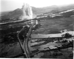 Bombing of Đò Lèn Bridge in Hà Trung Town in French Indochina (Vietnam), during WWII. In northern Vietnam, and along a critical rail route used by the Japanese.