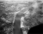 Bombing of Đò Lèn Bridge in Hà Trung Town in French Indochina (Vietnam), during WWII. In northern Vietnam, and along a critical rail route used by the Japanese.