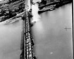 Bombing of Đò Lèn Bridge in Hà Trung Town in French Indochina (Vietnam), during WWII. In northern Vietnam, and along a critical rail route used by the Japanese.