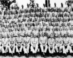 797th Engineer Forestry Company group photo at Camp Claiborne, Louisiana. Weber is fifth row, second from left.