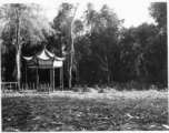 Chinese military graveyard in Burma, with a small pavillion.  During WWII.  “忠魂停”