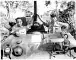 Apparent Chinese crew in American tank in Burma.  During WWII.