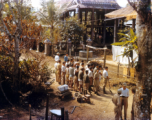 Japanese POWs assemble to work in Burma or SW China, during WWII.