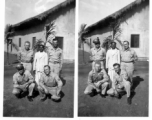 Men of the 2005th Ordnance Maintenance Company,  28th Air Depot Group, possibly in Barrackpore, India, pose with local man, possibly their barracks attendant.