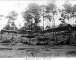 Barracks area at Yangkai, Yunnan, China, during WWII.