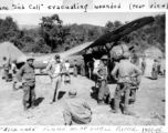 The L-1 Vigilant named "Sick Call" evacuating wounded Chinese and Indian troops. South of the Sweli River, 124th Calvary, Mars Task Force. 1944-45.  In the CBI during WWII.