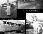 Scenes around India. Sgt. Kaminski, India Celebration, troop train rail car, dentist Capt. Wexler.