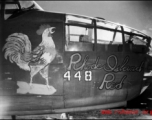 Nose are from B-25 #448 "Rhode Island Red".  From the collection of Wozniak, combat photographer for the 491st Bomb Squadron, in the CBI.