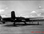 A B-25 in the CBI is directed to taxi by ground personnel.