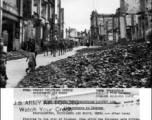 After heavy fighting in the city of Liuchow [Liuzhou], from which the Japanese were driven, civilians return to their damaged city.