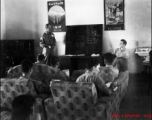 Americans at a language class in India. Wozniak's squadron was stationed at Chakulia Air Base (January 1942 thru December 1943).  However, this photo may have been taken while the unit was building up at New Malir Air Base near Karachi.