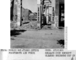 Battle cry of the liberators – Message on right of entrance to devastated photo studio, written in chalk by conquering Chinese ground troops declares "Reoccupation of Liuchow is prelude to final victory" (克服柳州是最后胜利的前奏). 