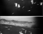 Fury and havoc on Japanese shipping. These two images, in such close succession, tell us that there were at least two photographers on that mission.  From a mission on Hong Kong, 491st Bomb Squadron.  