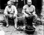 During WWII, two Japanese prisoners captured on Sung Shan Hill by the Chinese. 