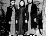 Woman in Yunnan, China, likely wives of officers. During WWII.