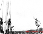 Religiously devoted men in India take part in self-flagellation and self-mutilation as a public performance of devotion to their gods. During WWII.