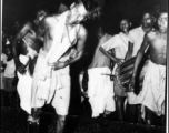 Religiously devoted men in India take part in self-flagellation and self-mutilation as a public performance of devotion to their gods. During WWII.