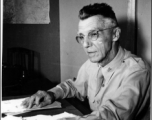 Gen. Stilwell at his desk, in the CBI during WWII.