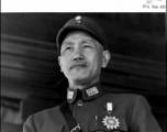 Chiang Kai-shek reviewing troops in China, 1944.  Photo by T/Sgt. Syd Greenberg.