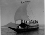 Sailboat crossing the Brahmaputra at Goalpara Jogigoba. In the CBI.   In the CBI.  Photo from Douglas MacLeod.