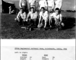 930th Engineer Aviation Regiment softball team, Kalaikunda, India, 1944.