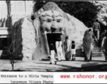 Entrance to Birla Temple, India, during WWII.  Photo from Laurence Vilars.