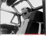 An unknown American Army Air Force copilot in flight in the CBI during WWII.