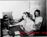 GIs operating radio equipment in the CBI during WWII.