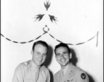 Col. Foster and Mac shake hands in the CBI, June 29, 1944.