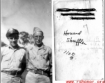 Brothers Robert B. (Bob) Shreffler and his brother Howard (Bud) E. Shreffler, were assigned to the 758th Railroad Shop Battalion in India during WWII. 