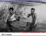 GIs drinking beer and bath in the CBI during WWII.  Photo from Bill. H. Keenan.