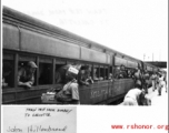 Trip of a train loaded with American GIs from Bombay to Calcutta during WWII.  Photo from John Hillenbrand.