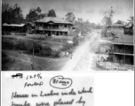 "Houses at Lashio under which bombs were placed by the Japanese." During WWI, in the CBI.