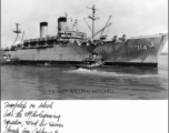 USS General William Mitchell, troopship with the 599th Air Engineering Squadron, 383rd Air Service Group rode from California to India in World War II.