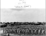 51st Air Service Group VJ Day formation. August 15, 1945.   Photo from William A. Thomas.