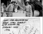 Ken Hendrickson and Stan Strout, 25th Fighter Squadron, in Karachi, India, 1942. In the CBI during WWII.